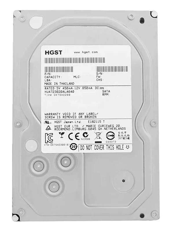 HITACHI σκληρός δίσκος Exos 5E8 3.5", 3TB, 7200RPM, 64MB, 6Gb/s, Factory Recertified