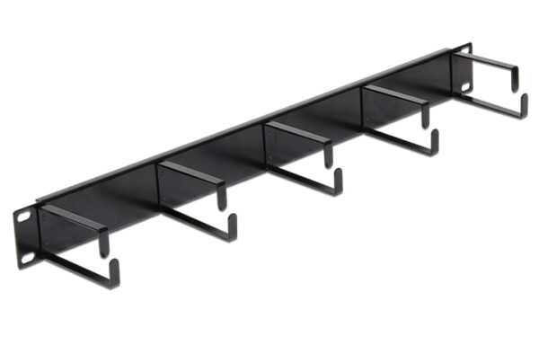 DELOCK cable management 42496 για rack 19"/1U, 5x γάντζοι, μαύρο