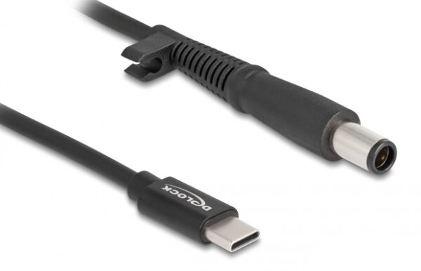DELOCK καλώδιο τροφοδοσίας 87972, USB-C σε HP 7.4x5.0mm, 1.5m, μαύρο